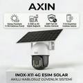 INOX X11 2MP 4G E-SIM Destekli Solar Güneş Enerjili Kablosuz Akıllı Güvenlik Kamerası