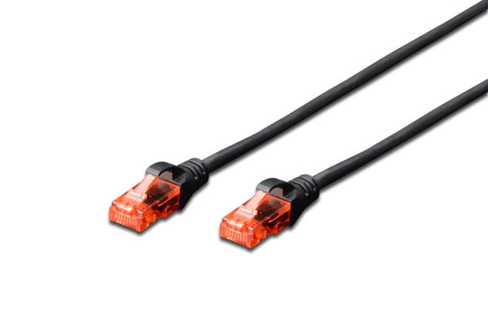 DIGITUS DK-1617-010/BL Digitus Patch Kablo, U-UTP, CAT. 6, 1 metre, AWG 26/7, Cu, LSZH, siyah renk