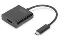 ASSMANN DA-70852 Digitus USB 3.1 (Gen. 1) (USB Tip C) <-> Hdmi Grafik Adaptörü<br>Giriş: 1 x USB Tip C erkek (bilgisayar bağlantısı için)<br>Çıkış: 1 x Hdmi A (19 pin) dişi (Ultra HD, 4K, 3840 x 2160p@30Hz)<br>Plastik