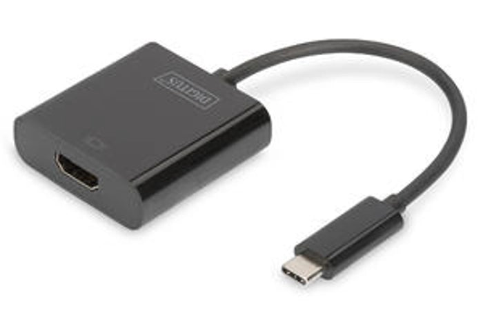 ASSMANN DA-70852 Digitus USB 3.1 (Gen. 1) (USB Tip C) <-> Hdmi Grafik Adaptörü<br>Giriş: 1 x USB Tip C erkek (bilgisayar bağlantısı için)<br>Çıkış: 1 x Hdmi A (19 pin) dişi (Ultra HD, 4K, 3840 x 2160p@30Hz)<br>Plastik