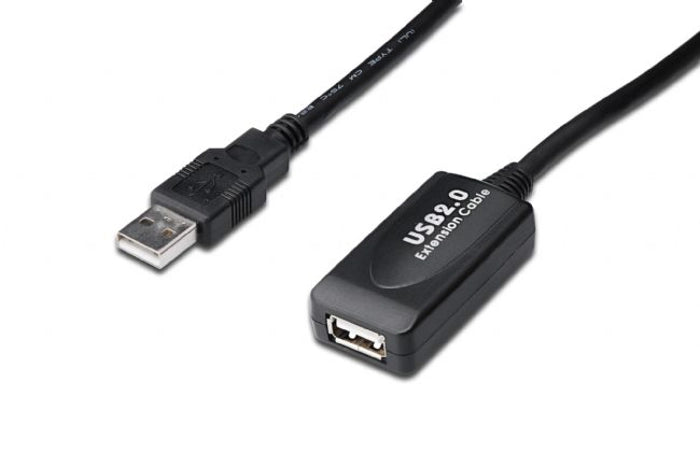 DIGITUS DA-73101 Digitus USB 2.0 Repeater Kablosu, USB A erkek / A dişi, 15 metre