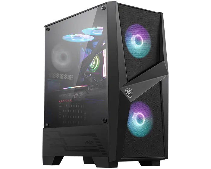 Msi Mag Forge 100R Usb3.2 2X12Cm Argb + 12Cm Fan Pencerelı Atx Sıyah Kasa