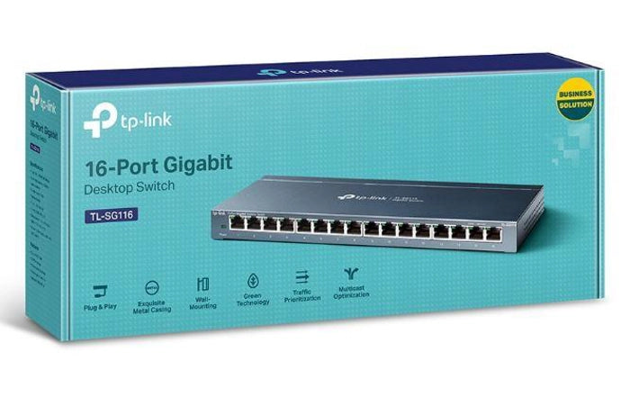 Tp-Link TL-SG116 16 Port 10-100-1000 Mbps Switch Çelik Kasa