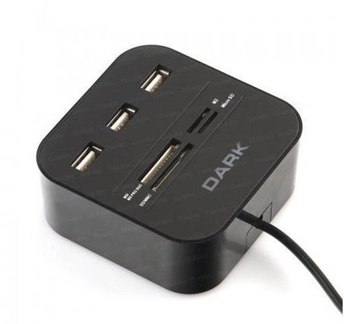 Dark Usb 2.0 Kart Okuyuculu Çoklayıcı ( Ucr202 ) Dk-Ac-Ucr202Blk