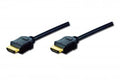 DIGITUS AK-330107-100-S Hdmi High Speed with Ethernet Bağlantı Kablosu (Hdmi 1.3), 1080p Full HD, Hdmi Tip A Erkek - Hdmi Tip A Erkek, 10 metre, CU, AWG30, 3x zırhlı UL, altın kaplama, siyah renk
