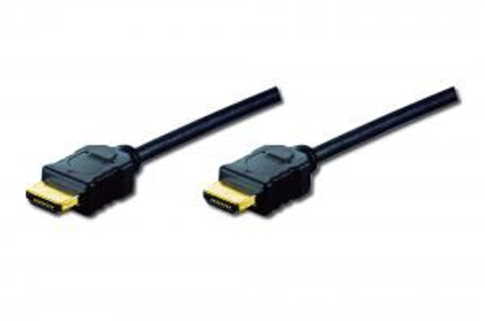 DIGITUS AK-330107-100-S Hdmi High Speed with Ethernet Bağlantı Kablosu (Hdmi 1.3), 1080p Full HD, Hdmi Tip A Erkek - Hdmi Tip A Erkek, 10 metre, CU, AWG30, 3x zırhlı UL, altın kaplama, siyah renk
