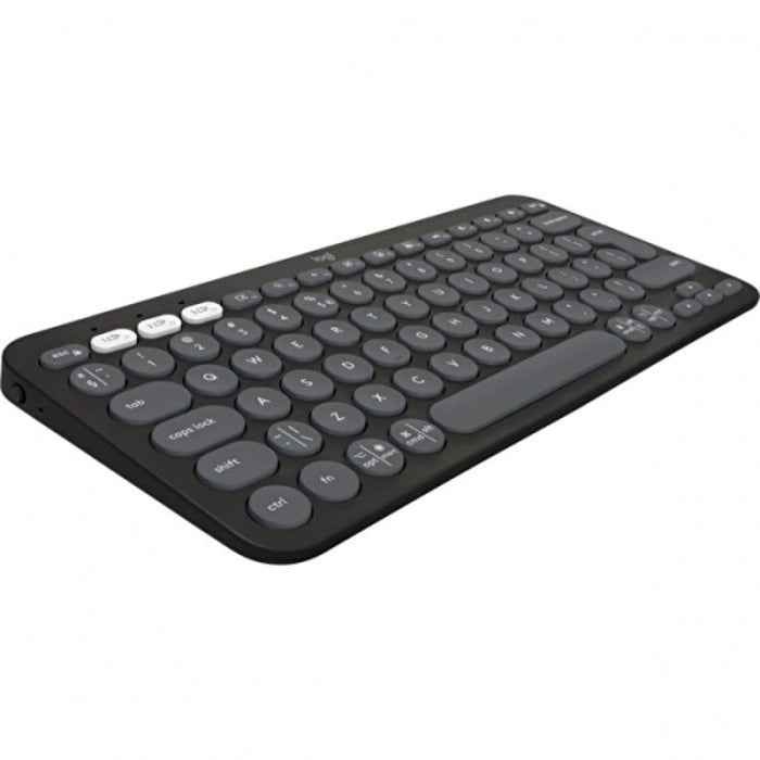 Logıtech K380S Pebble Keys 2  Siyah, 920-011859 Bluetooth Türkçe Q Multimedya Mini Klavye