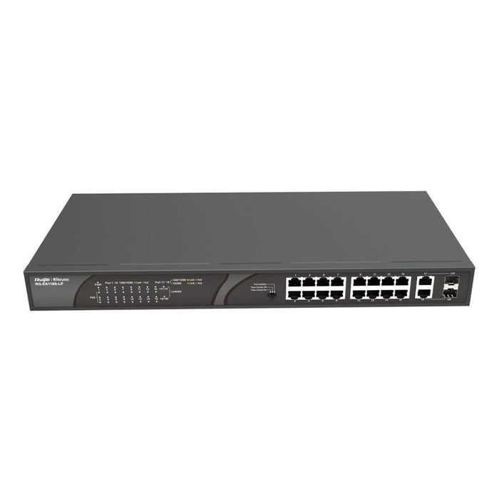RUIJIE Rg-Es118S-Lp - Ruıjıe Reyee Rg-Es118S-Lp 16 Port 10/100 + 2X1Gb Sfp Uplınk Combo 120W Poe Rackm