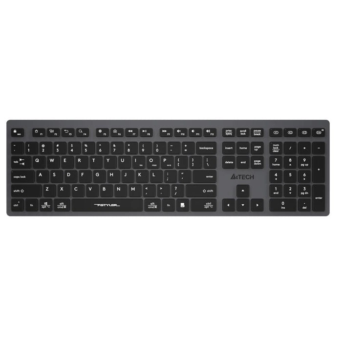 A4 Tech Fstyler Fbx50C Gri Bluetooth+2.4G Nano Fn Şarjlı Multimedya Klavye