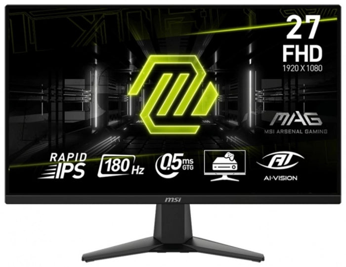 MSI 27 MAG 275F 1920x1080 (FHD) 16:9 FLAT RAPID IPS 180HZ 0.5MS(GTG) ADAPTIVE-SYNC GAMING MONITOR
