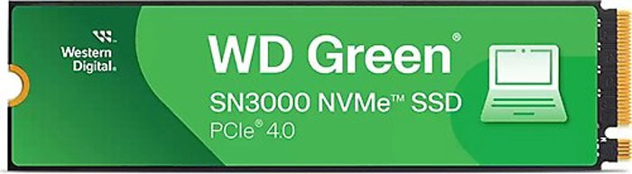 WESTERN DIGITAL WD GREEN WDS500G4G0E 500GB M.2 NVMe SN3000 5000/4100MB/s GEN4 SSD