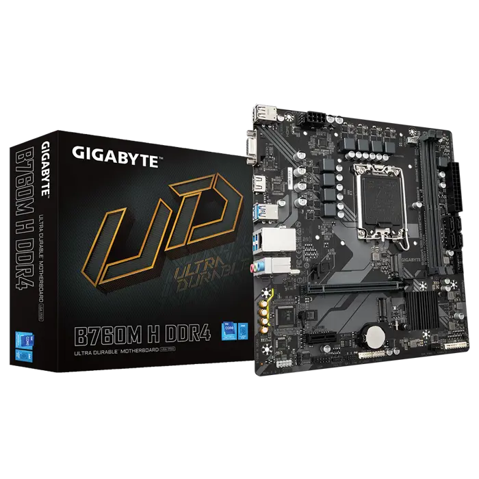 GIGABYTE B760M-H-DDR4 1700P DDR4 SES GLAN HDMI/D-SUB SATA3 USB3.2 mATX