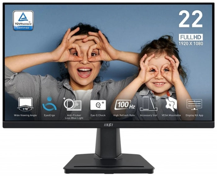 MSI 21.45 MSI PRO MP225V FHD FLAT VA 1MS 100HZ ADAPTIVE-SYNC
