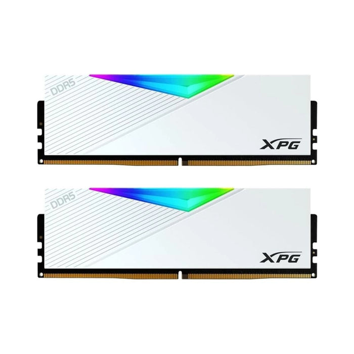 A-DATA AX5U6400C3232G-DCLARWH - XPG Lancer Beyaz RGB DDR5-6400Mhz CL32 64GB (2x32GB) Dual Kit (32-39-39) 1.40V