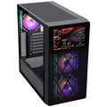 PowerBoost PB-P4367BB USB 3.0, ATX LCD Mesh Panel, ARGB Fan, Siyah Kasa (PSU Yok) 4367 Black