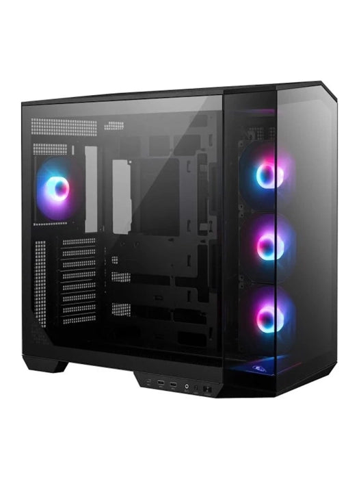MSI MAG PANO 100R PZ Temperli Cam 3x120mm 1x120mm ARGB Fan ATX Panoramik Gaming Bilgisayar Kasası Siyah