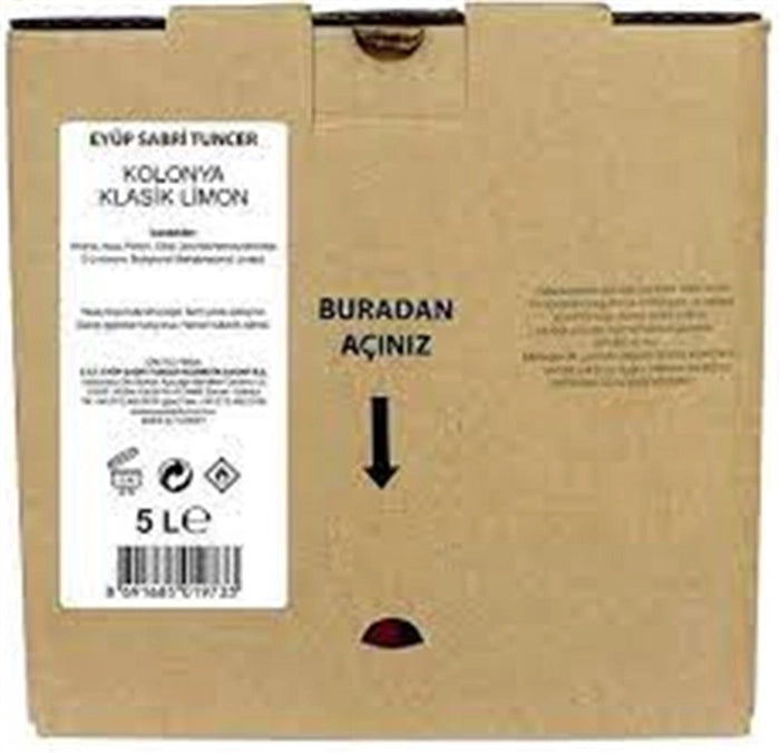 EYÜP SABRİ TUNCER Eyüp Sabri Tuncer 5lt Limon  Kolonyası (5lt Bag IN Box Endüstriyel)
