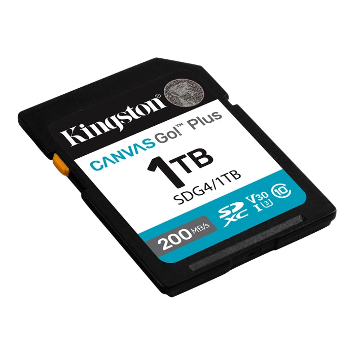 Kingston SDG4-1TB 1TB SDXC Canvas Go Plus Gen4 200MB-s C10 UHS-I U3 V30 Hafıza Kartı