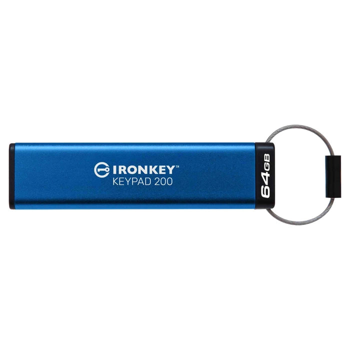 Kingston IKKP200-64GB 64GB IronKey Keypad 200, FIPS 140-3 Lvl 3 (Pending) Flash Bellek