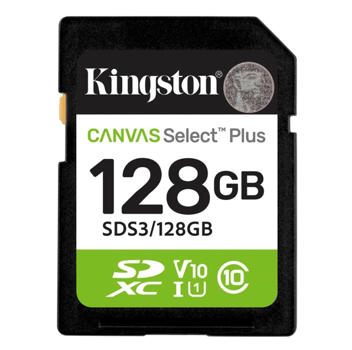 Kingston SDS3/128GB 128GB SDXC Canvas Select Plus Gen3 150MB-s C10 UHS-I U1 V10 Hafıza Kartı