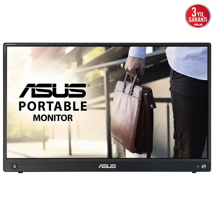ASUS ZENSCREEN MB16AWP 15.6 IPS 1920X1080 5MS 60HZ 250CD MINI-HDMI USB-C HOPARLÖR 3YIL KABLOSUZ BAĞLANTI DAHILI BATARYA MAT EKRAN TRIPOD APARAT TAŞINABILIR USB MONITOR