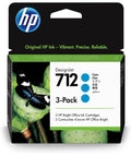 HP 3ED77A - HP 3ED77A 712 3-Pack 29-ml Cyan DesignJet