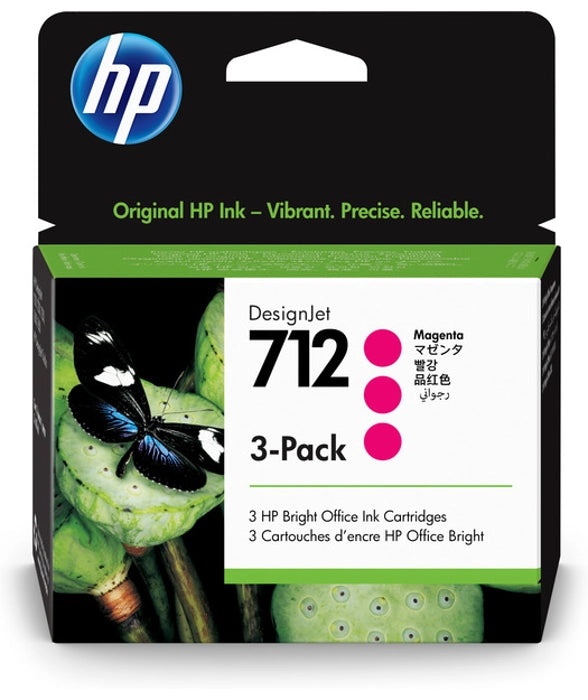 HP 3ED78A - HP 3ED78A 712 3-Pack 29-ml Magenta Desig