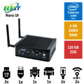 Elsky Nano19 Intel Celeron J1900 8GB 128GB SSD Endüstriyel Mini Pc
