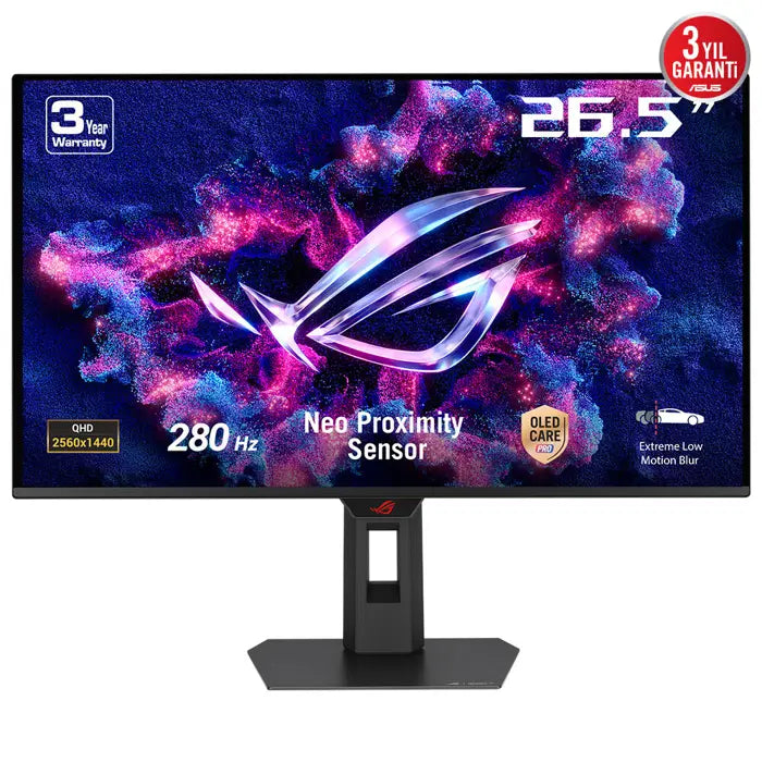 ASUS 26.5 ROG STRİX OLED XG27ACDMS 280HZ 0.03MS  ADAPTİVE SYNC PİVOT QD-OLED GAMİNG MONİTÖR