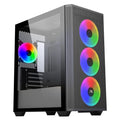 PowerBoost PB-P2252BB USB 3.0, ATX Mesh, Ring ARGB Fan, Siyah Kasa ( PSU YOK )