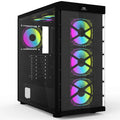 PowerBoost JBST-PBGR222BB Full Siyah Tempered Glass 7xARGB Fanlı kasa (PSU Yok)
