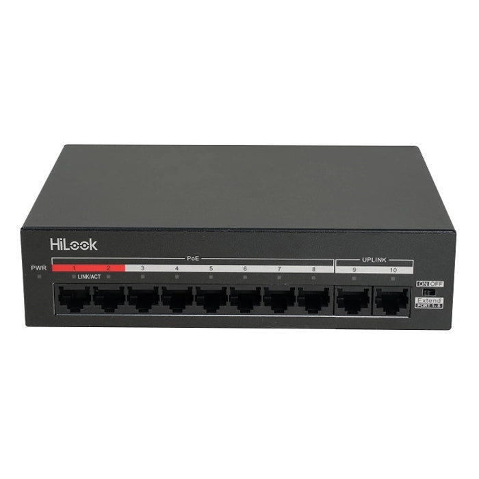 HILOOK NS-0110MP-60 8 PORT 10/100 8 PORT POE+ 2 PORT UPLINK 60W YONETILEMEZ SWITCH
