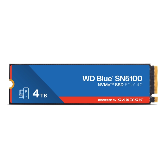 WESTERN DIGITAL WD BLUE 4 TB WDS400T5B0E SN5100 PCI-4.0 6900MB/S 6700MB/S M2 SSD