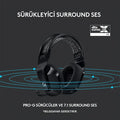 LOGITECH G G733 LIGHTSPEED KABLOSUZ RGB OYUNCU KULAKLIĞI SİYAH 981-000864