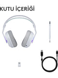 LOGITECH G522 Lightspeed Beyaz RGB Kablolu/Kablosuz Kulak Üstü Oyuncu Kulaklığı