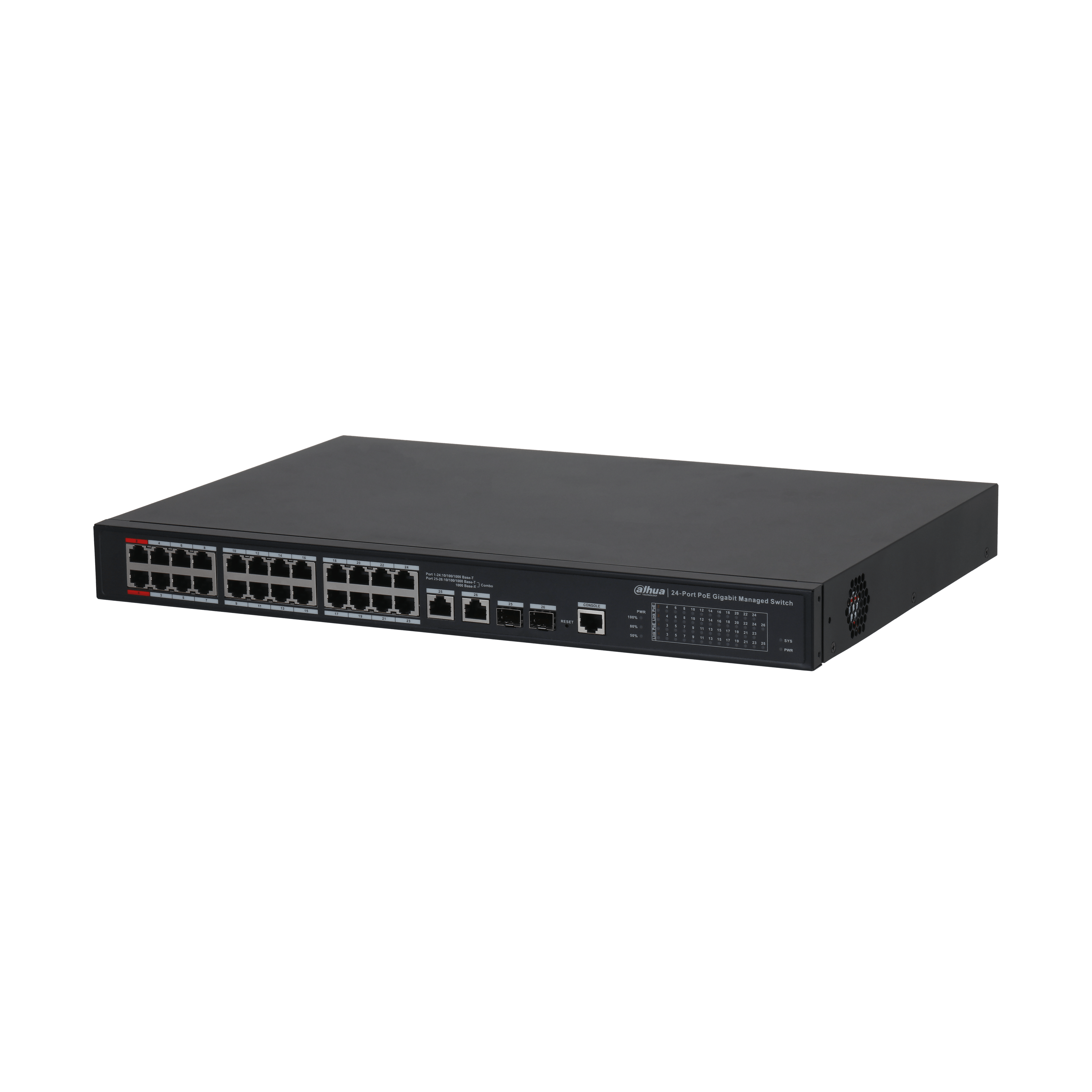 Dahua PFS4226-24ET-240 24 Port PoE Switch Ağ Anahtarı