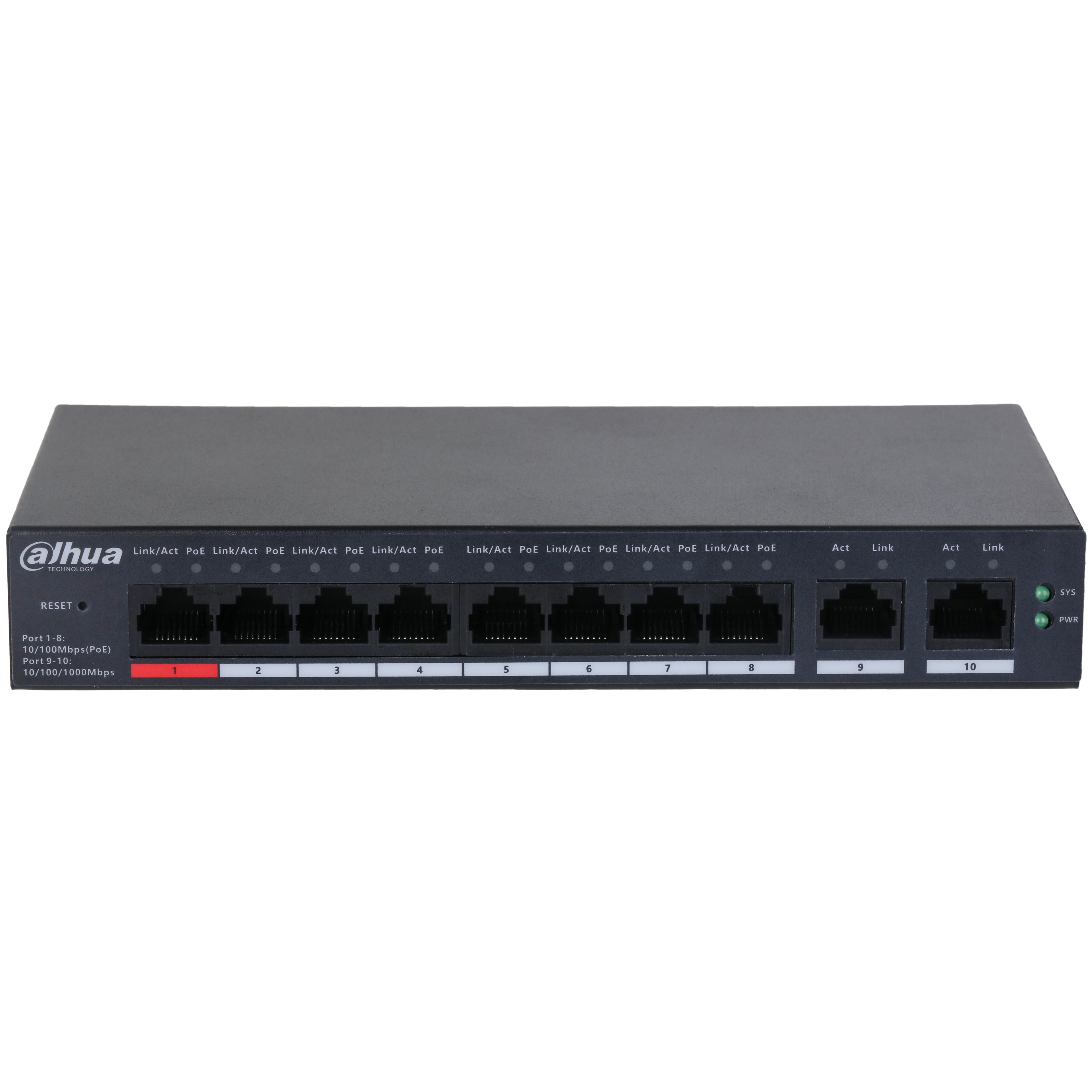 Dahua CS4010-8ET-110 8 Port PoE Switch Ağ Anahtarı
