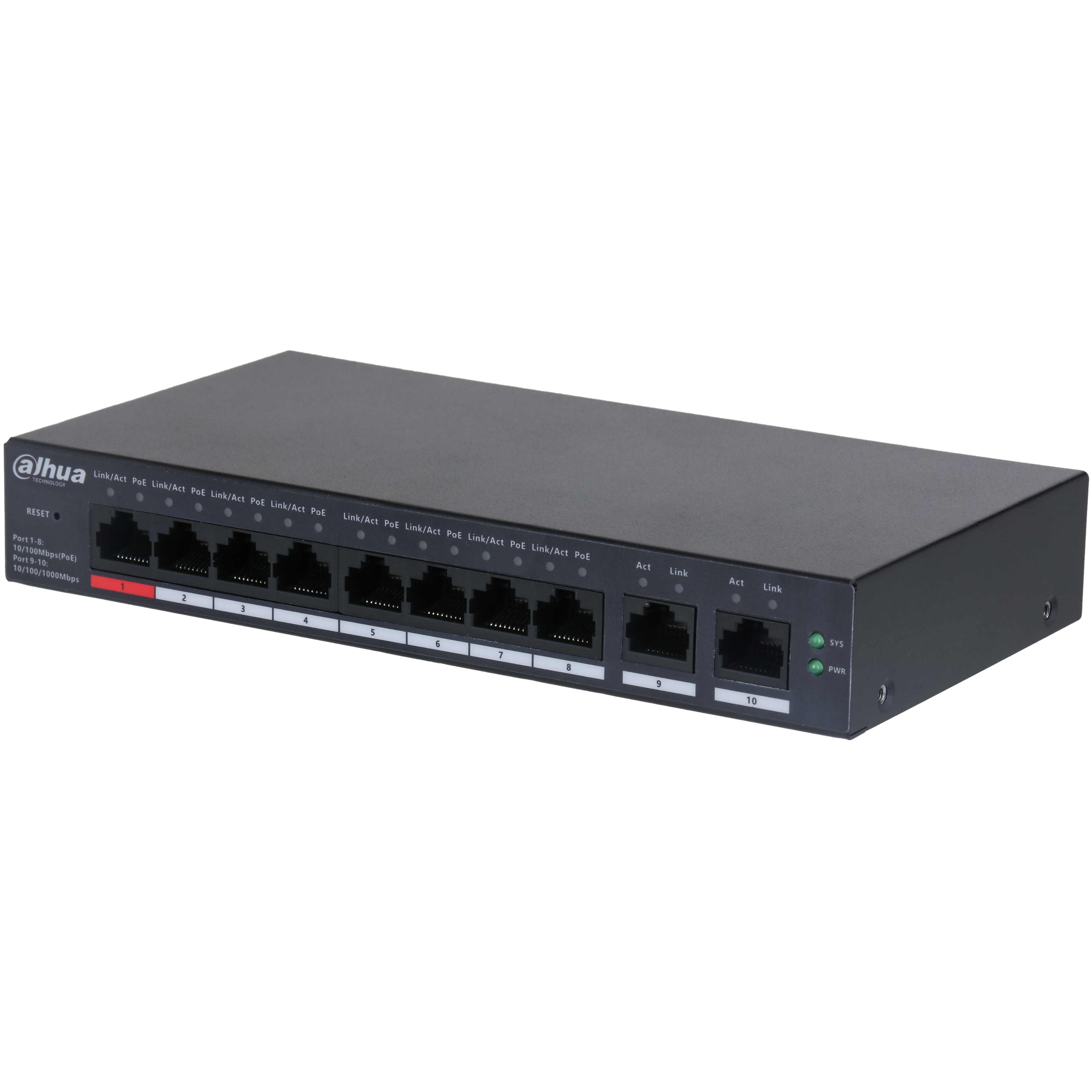 Dahua CS4010-8ET-110 8 Port PoE Switch Ağ Anahtarı