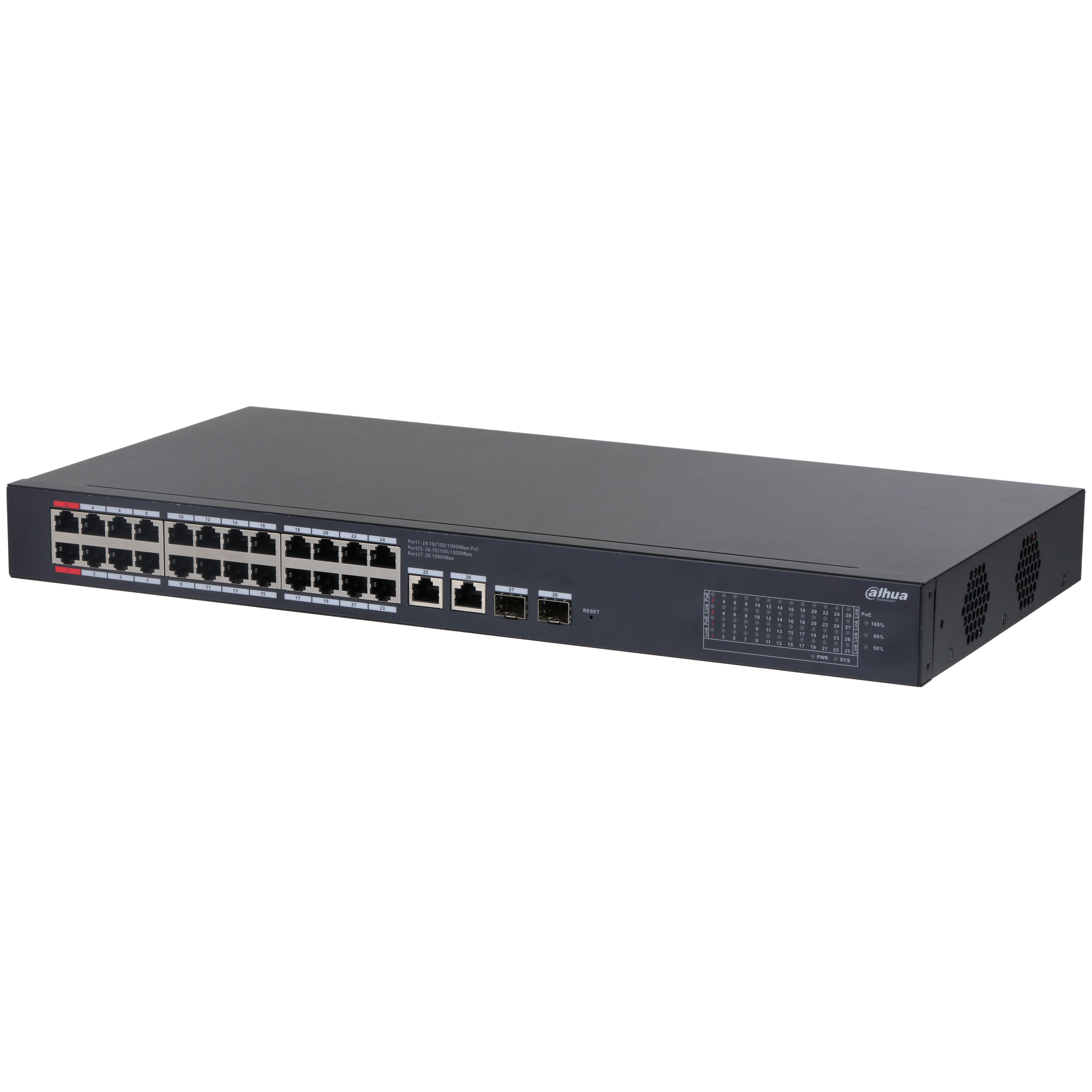 Dahua CS4228-24GT-240 24 Port PoE Switch Ağ Anahtarı