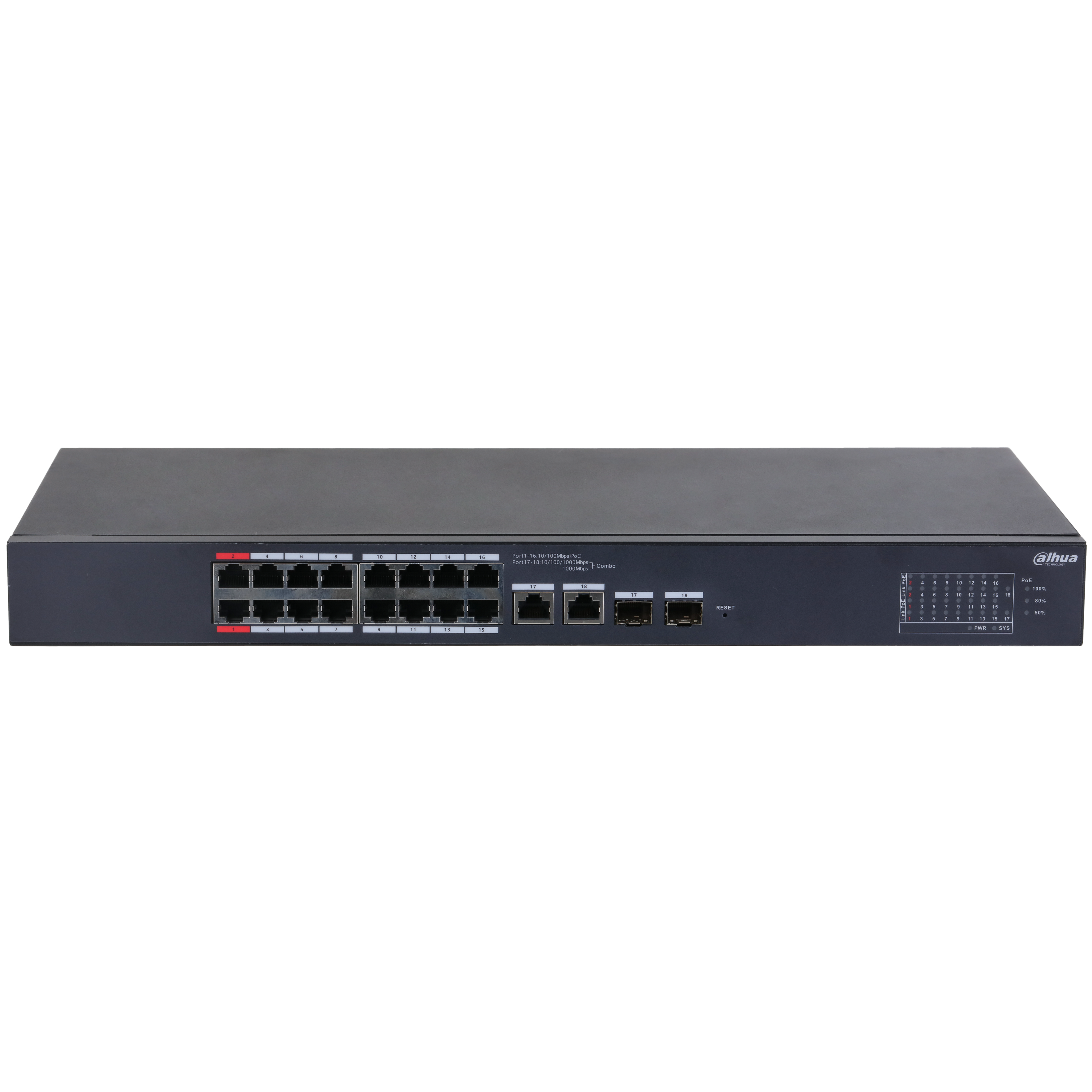 Dahua CS4218-16ET-190 16 Port PoE Switch Ağ Anahtarı