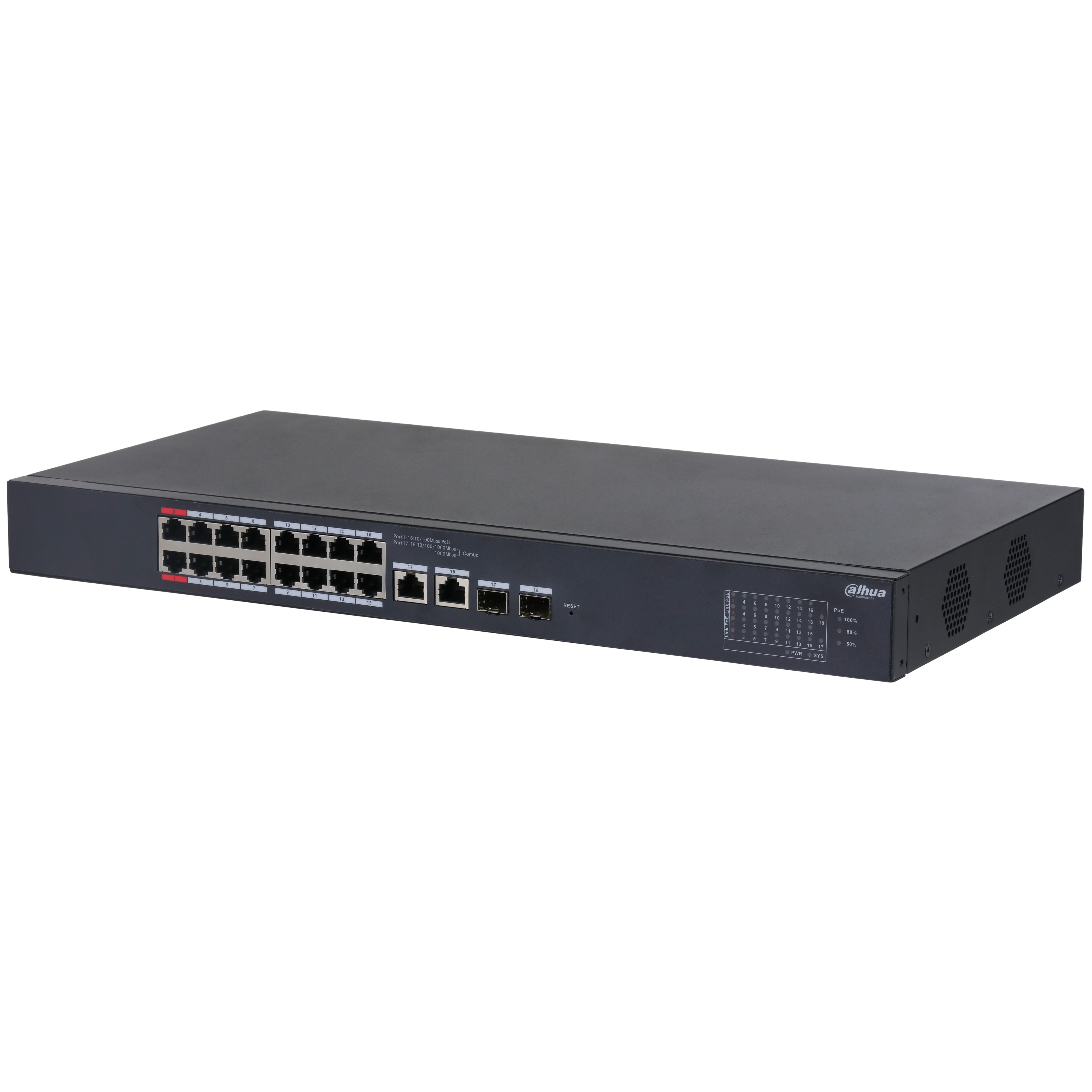 Dahua CS4218-16ET-190 16 Port PoE Switch Ağ Anahtarı