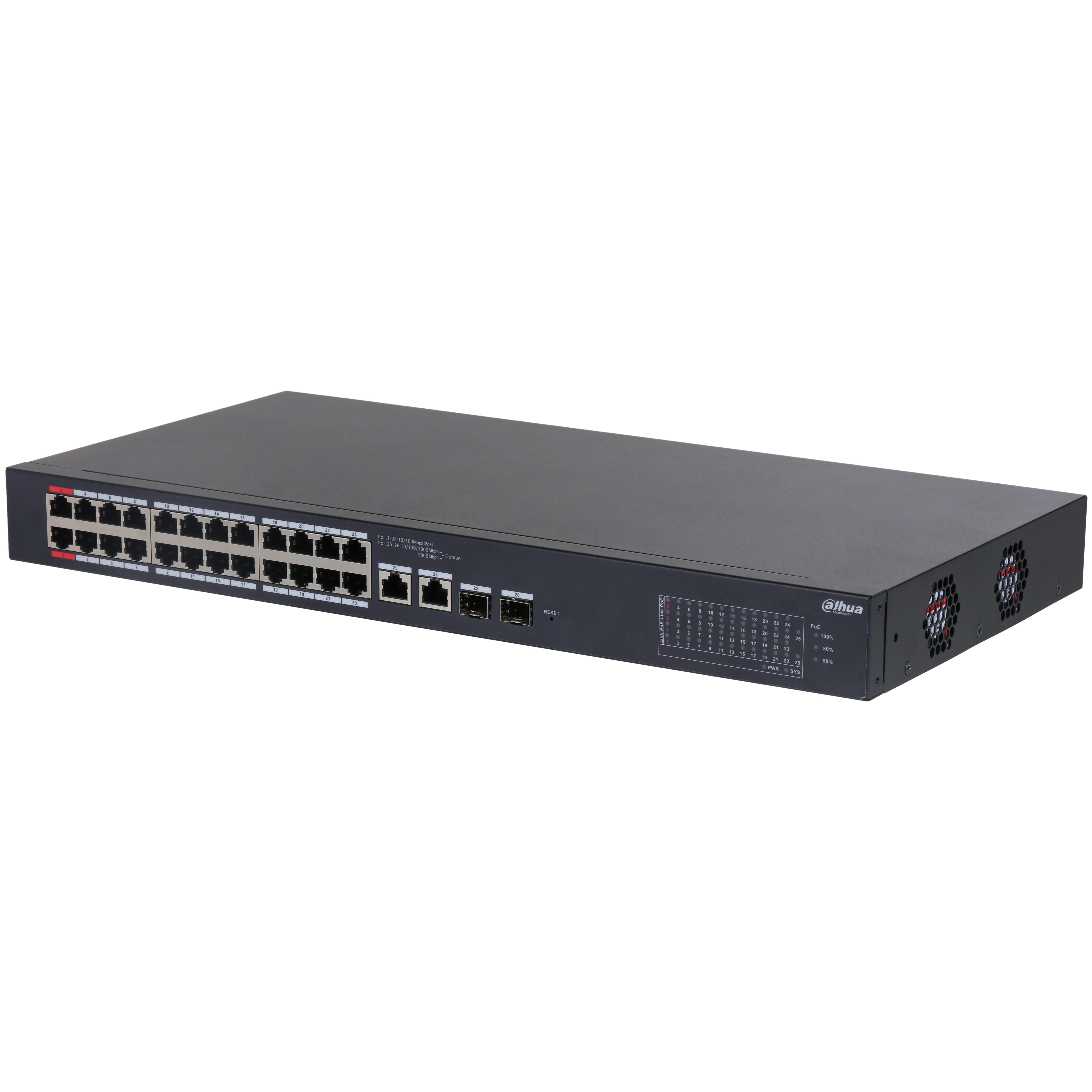 Dahua CS4226-24ET-375 24 Port PoE Switch Ağ Anahtarı