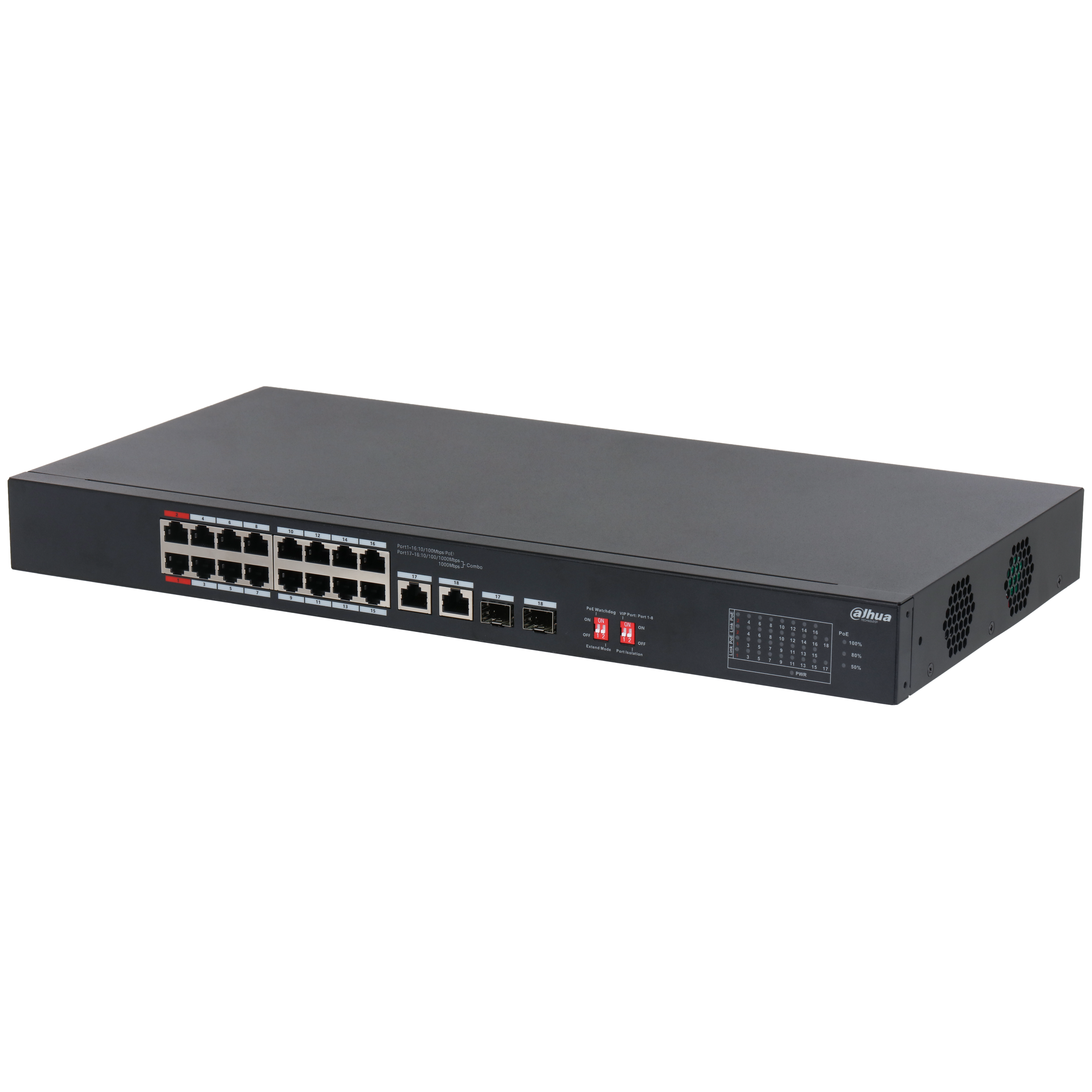 Dahua S3218-16ET-135 16 Port PoE Switch Ağ Anahtarı