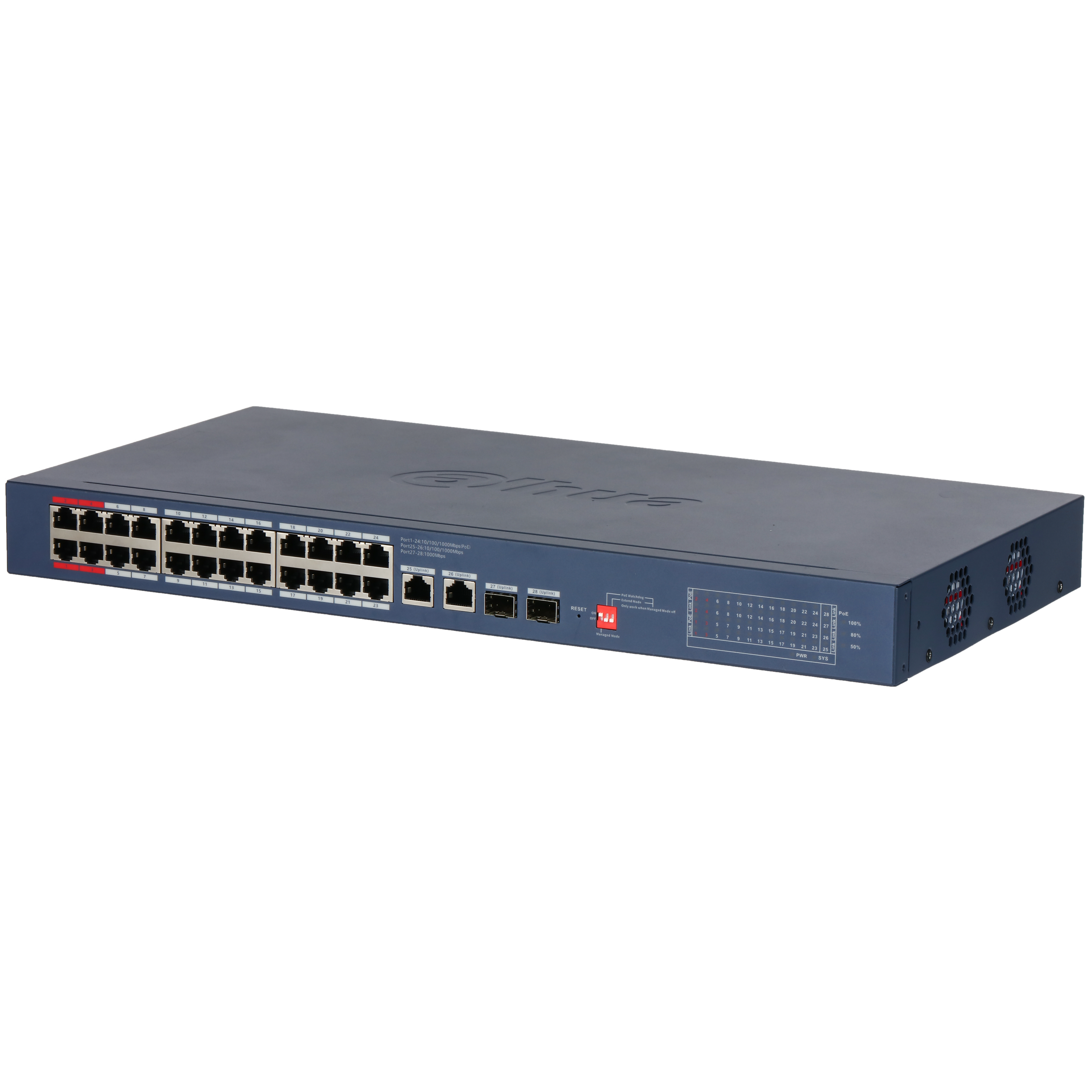 Dahua CS4228-24GT-375 24 Port PoE Switch Ağ Anahtarı