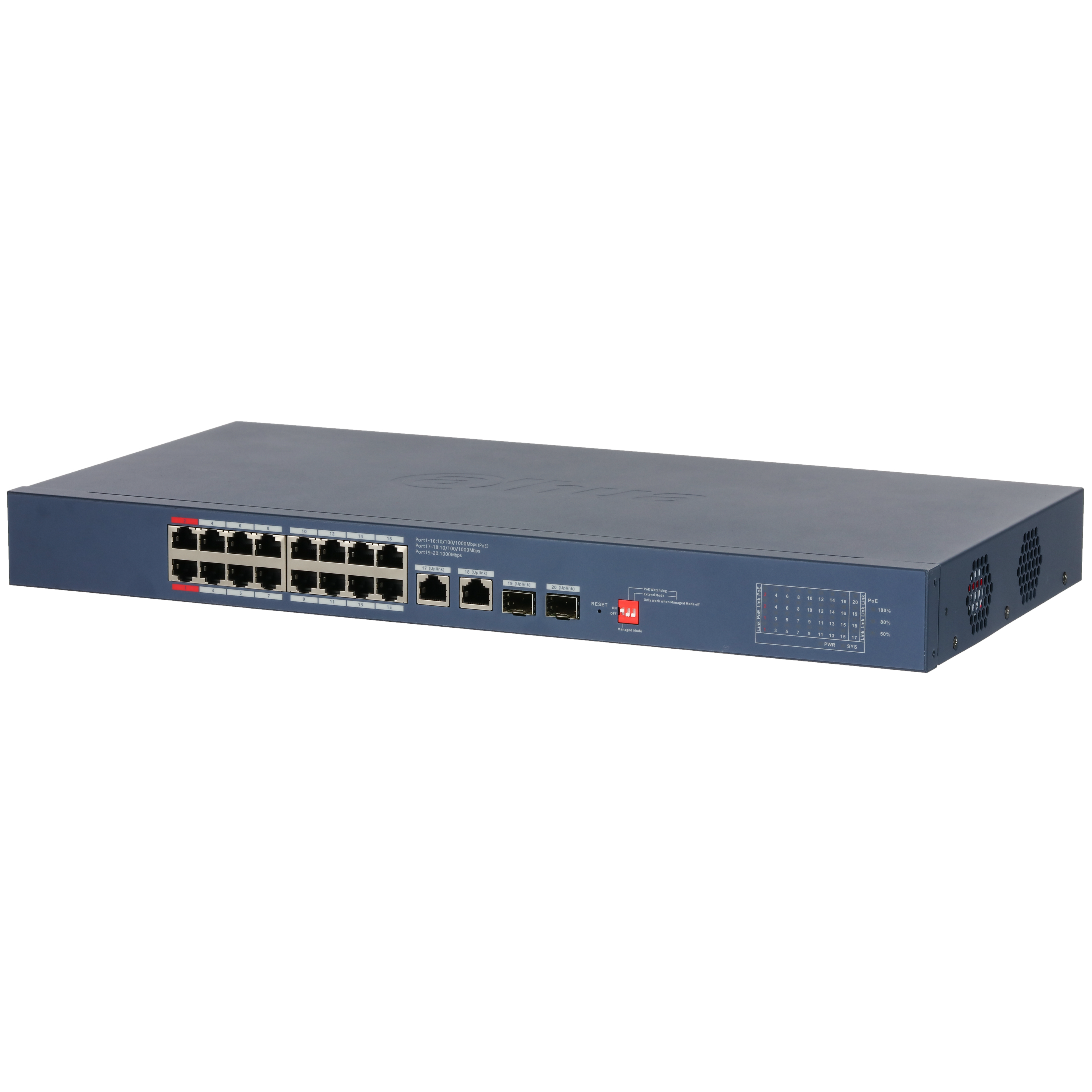 Dahua CS4220-16GT-190 16 Port PoE Switch Ağ Anahtarı