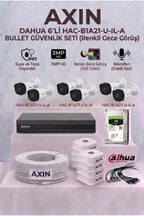 6 Kameralı Full Color Gece Görüşlü Güvenlik Kamera Seti - Mikrofonlu (Sesli), 500GB HDD, Yapay Zeka Yüz Tanıma - Gece Renkli