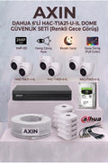 6 Kameralı Dome Full Color Güvenlik Kamera Seti - 2.8mm Geniş Açı, 500 GB HDD, Akıllı Çift Işık - Gece Renkli