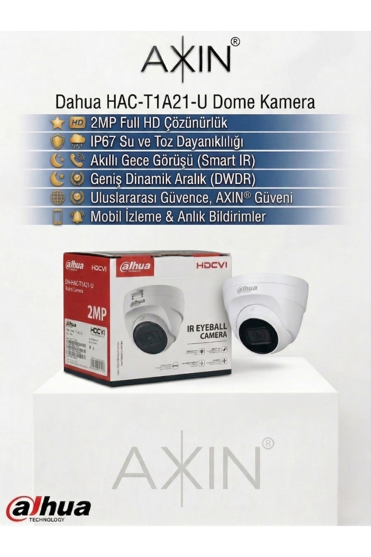 8 Kameralı Full Güvenlik Seti - Gece Görüşlü İç Mekan Dome Kamera Sistemi + 1TB HDD