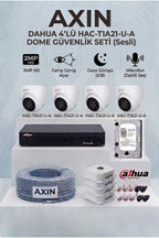 4 Kameralı Dome Güvenlik Kamera Seti - Mikrofonlu (Sesli), 2.8mm Geniş Açı, 500 GB HDD, 4 Kanal XVR - İç Mekan