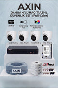 4 Kameralı Dome Full Color Güvenlik Kamera Seti - 2.8mm Geniş Açı, 500 GB HDD, 4 Kanal XVR, Akıllı Çift Işık - Gece Renkli